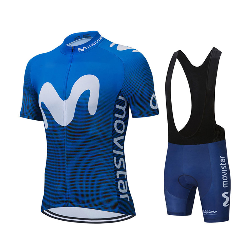 Cycling Gear Waterproof - Movistar-신제품 팀 사이클링 저지 세트 MTB