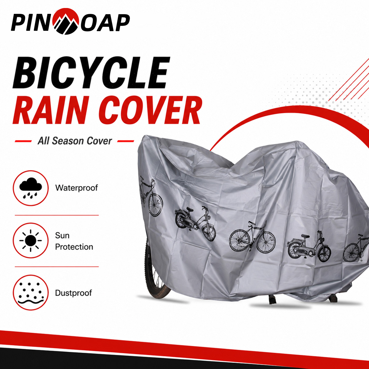 Cycling Gear For Rain - PINMOAP 범용 자전거 레인 커버 방수