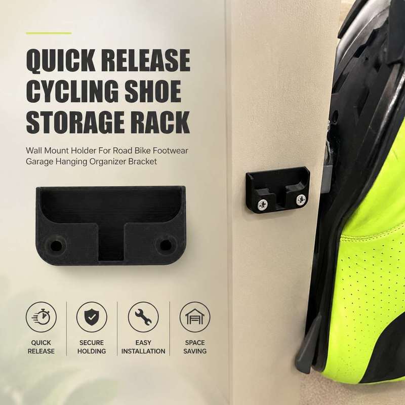 Cycling Gear Wall Storage - 퀵 릴리스 사이클링 슈즈 보관 랙