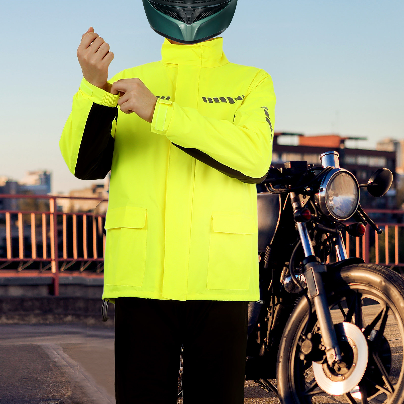 Cycling Gear For Rain - 1세트 남성용 야외 사이클링 레인슈트 방수