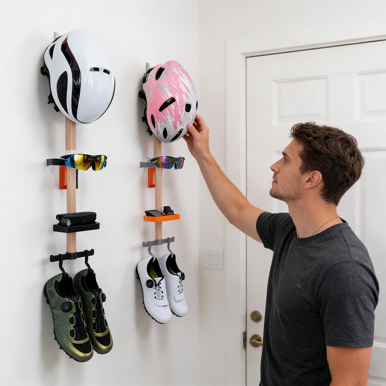 Cycling Gear Wall Storage - 수직 자전거 기어 정리대, 벽걸이형 자전거