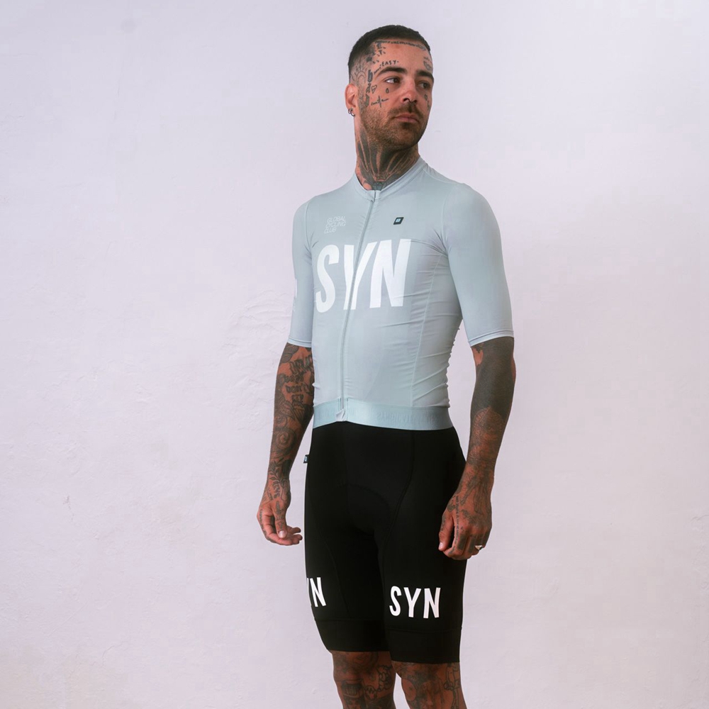 Padded Cycling Shorts - 실버 그레이 반팔 사이클링 저지 및