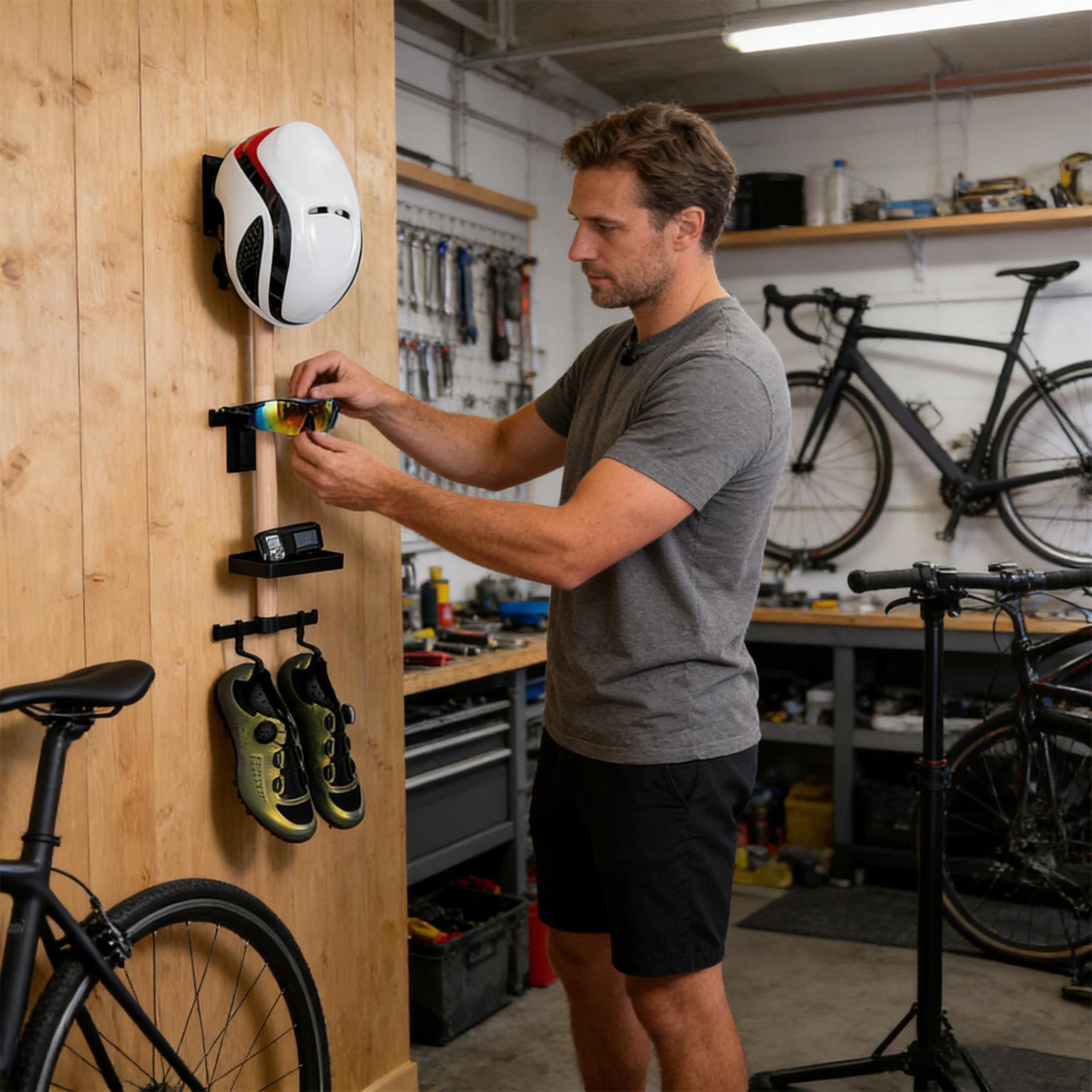 수직 자전거 기어 정리대, 벽걸이형 자전거 액세서리,  - Cycling Gear Wall Organizer 리뷰 및 가격