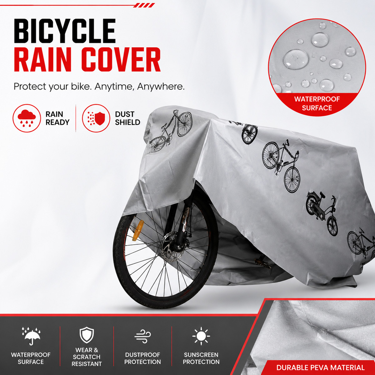 PINMOAP 범용 자전거 레인 커버 방수 야외 자전거 - Cycling Gear For Rain 리뷰 및 가격