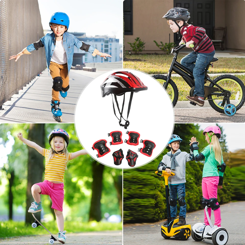 7Pcs 자전거 스포츠 보호 장비 세트 조정 가능한 어 - Cycling Protective Gear 리뷰 및 가격
